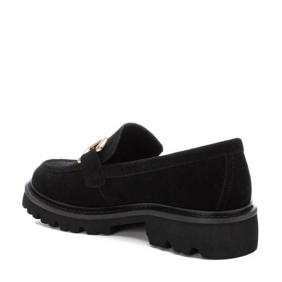 NEW XTI women's leather moccasins in black - Picture 3 of 5